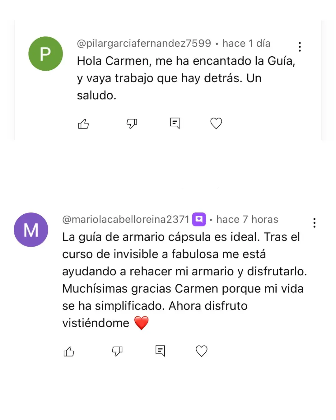 Testimonio guia otoño invierno